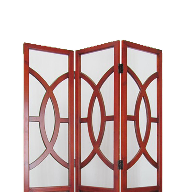 Latitude Run® 54" W x 76" H 3 Panel Solid Wood Folding Room Divider